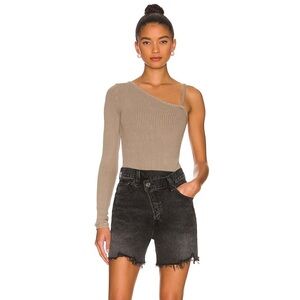 Agolde criss cross shorts - black